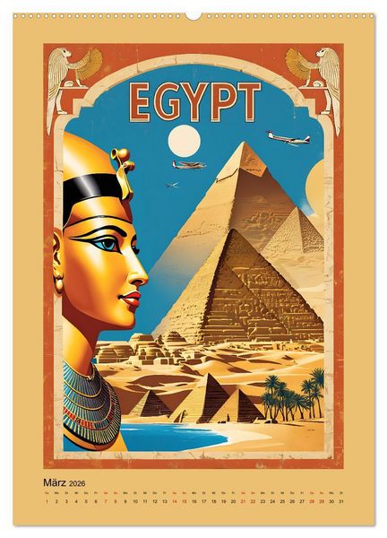 Produktbild: World Travel Poster - nostalgische Reise um die Welt (Wandkalender 2026 DIN A2 hoch), CALVENDO Monatskalender