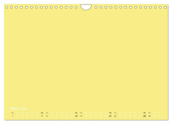 Produktbild: Bastelkalender - Gelb (Wandkalender 2026 DIN A4 quer), CALVENDO Monatskalender