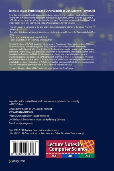 Produktbild: Transactions on Petri Nets and Other Models of Concurrency II