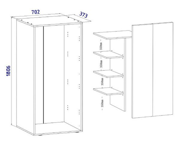 Produktbild: Holz Besenschrank Staubsauger Putzschrank Vandol