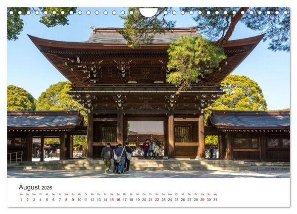Produktbild: Tempel in Japan (Wandkalender 2026 DIN A4 quer), CALVENDO Monatskalender