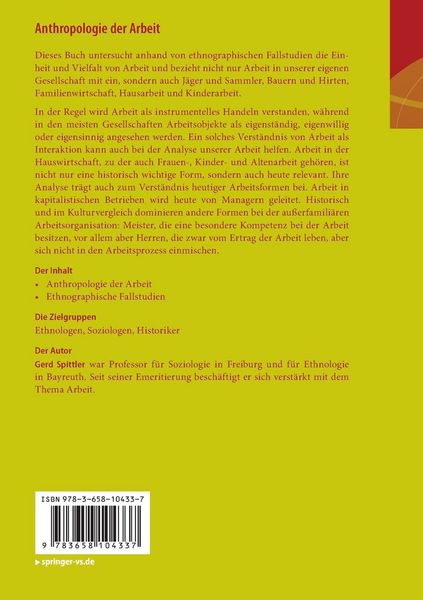 Produktbild: Anthropologie der Arbeit