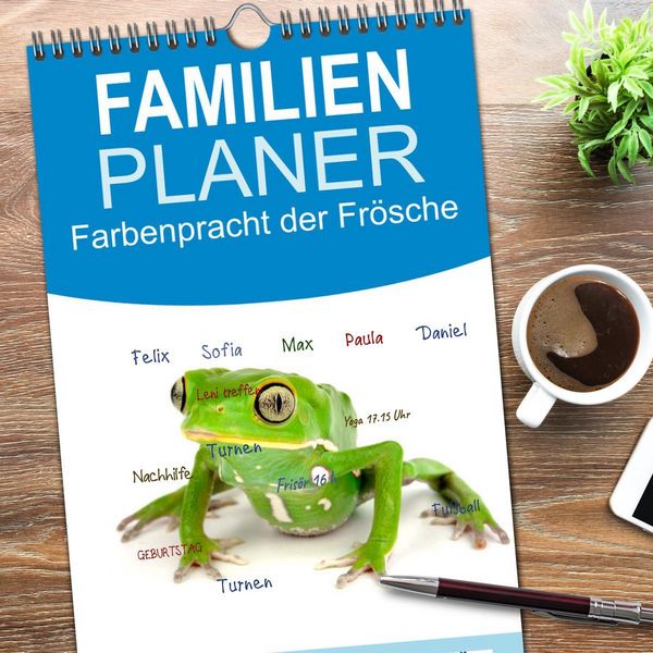 Produktbild: Familienplaner 2026 - Farbenpracht der Fr&ouml;sche mit 5 Spalten (Wandkalender, 21 x 45 cm) CALVENDO