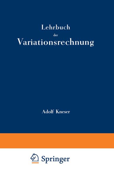 Produktbild: Lehrbuch der Variationsrechnung