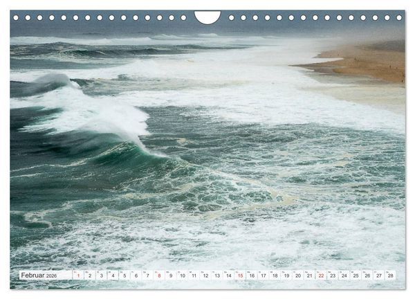 Produktbild: WASSERBERGE - Die Riesenwellen von Nazar&eacute; (Wandkalender 2026 DIN A4 quer), CALVENDO Monatskalender