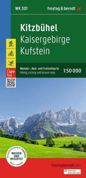 Produktbild: freytag & berndt Wanderkarte WK 301 Kitzb&uuml;hel, Kaisergebirge - Kufstein 1:50.000