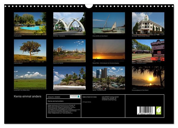 Produktbild: Kenia einmal anders (Wandkalender 2026 DIN A3 quer), CALVENDO Monatskalender