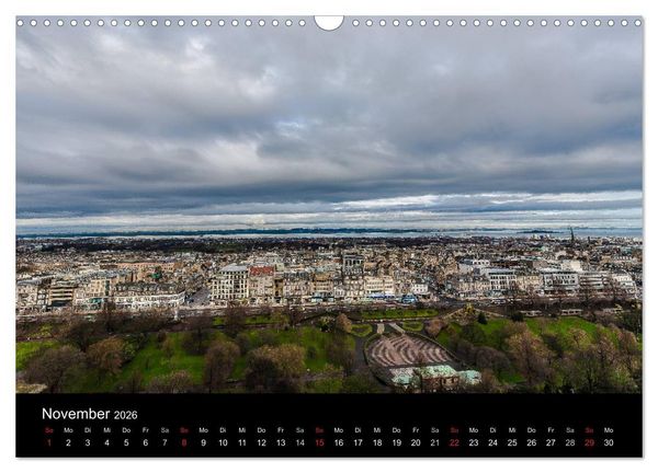 Produktbild: EDINBURGH. Blick. Licht. Wetter. (Wandkalender 2026 DIN A3 quer), CALVENDO Monatskalender