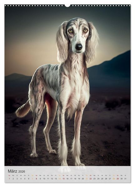 Produktbild: Persischer Windhund (Wandkalender 2026 DIN A2 hoch), CALVENDO Monatskalender