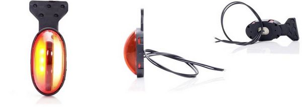 Produktbild: WAS Umriss-Markierungsleuchte Offene Kabelenden Markierungsleuchte, Positionslicht rechts 12 V/DC, 24 V/DC Inkl. Halter