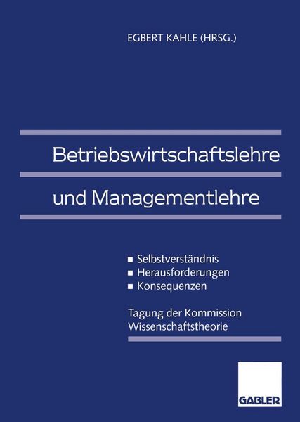 Produktbild: Betriebswirtschaftslehre und Managementlehre