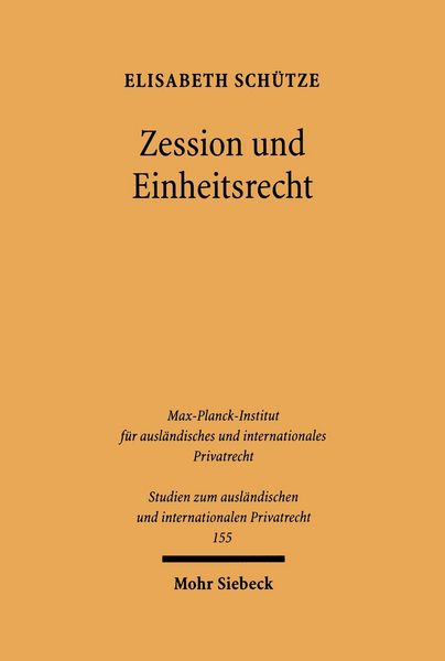 Produktbild: Zession und Einheitsrecht