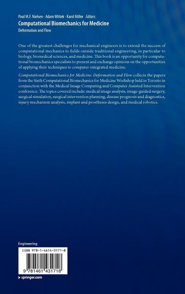 Produktbild: Computational Biomechanics for Medicine