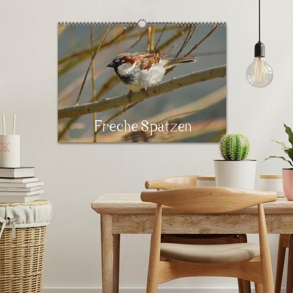Produktbild: Freche Spatzen (Wandkalender 2026 DIN A3 quer), CALVENDO Monatskalender