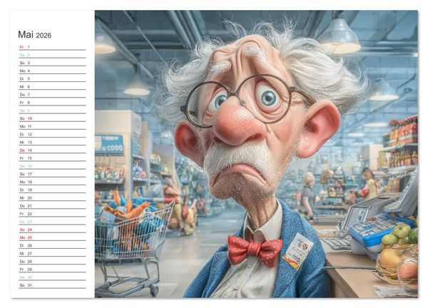 Produktbild: Arbeiten bis der Rollator funkt! (Wandkalender 2026 DIN A4 quer), CALVENDO Monatskalender