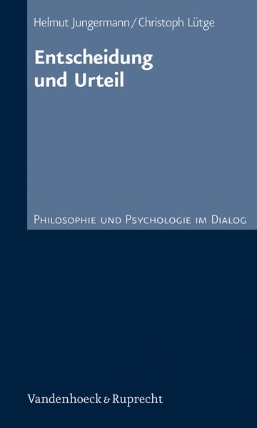 Produktbild: Entscheidung und Urteil