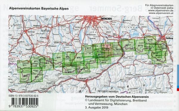 Produktbild: Alpenvereinskarte Bayrische Alpen Blatt 15 Mangfallgebirge M