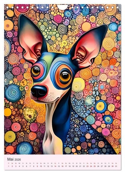 Produktbild: Pop-Art Hunde - Moderne, verr&uuml;ckte Hundeportr&auml;ts (Wandkalender 2026 DIN A4 hoch), CALVENDO Monatskalender