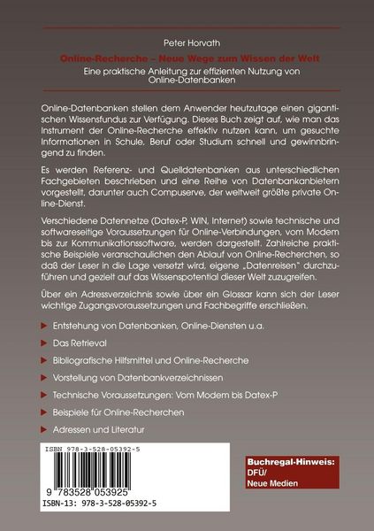 Produktbild: Online-Recherche Neue Wege zum Wissen der Welt