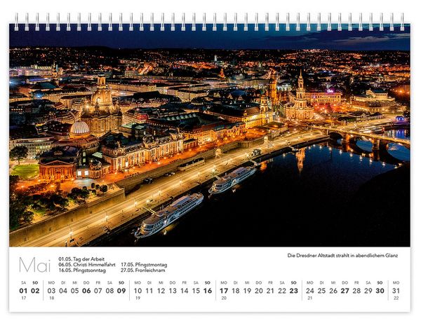 Produktbild: Kalender Sachsen von oben kompakt 2027