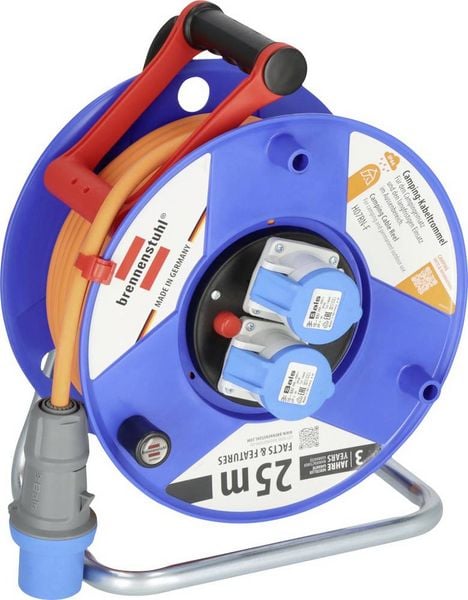 Brennenstuhl 1182760100 Camping-Kabeltrommel 25m CEE-Stecker 16A 3polig
