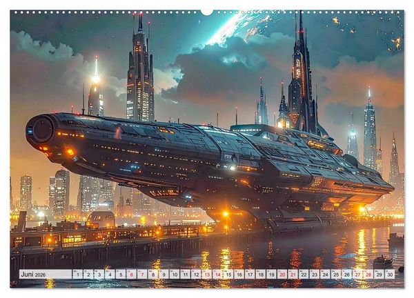 Produktbild: Raumzeit. Geschichten zwischen Sternen (Wandkalender 2026 DIN A2 quer), CALVENDO Monatskalender