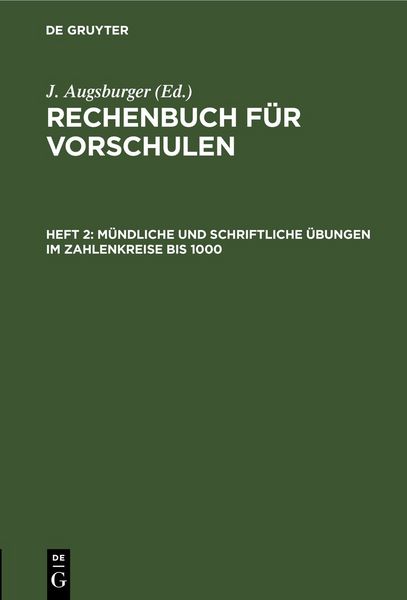 Produktbild: M&uuml;ndliche und schriftliche &Uuml;bungen im Zahlenkreise bis 1000