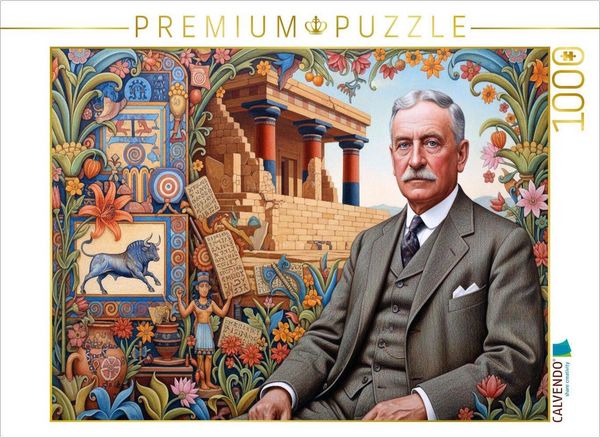 CALVENDO Puzzle Arthur Evans (1851-1941), Archäologe, entdeckte den Palast von Knossos | 1000 Teile Lege-Größe 64x48cm Foto-Puzzle für glückliche Stunden