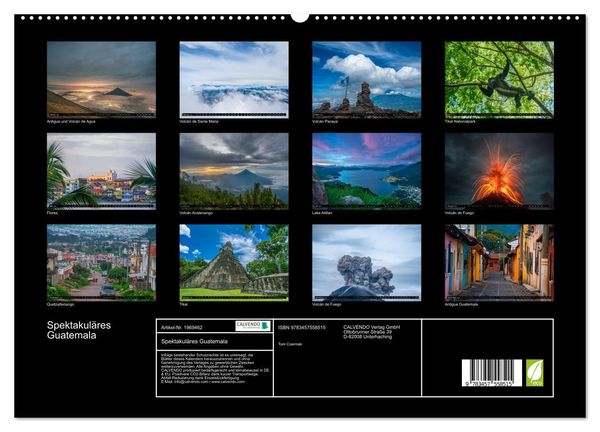 Produktbild: Spektakul&auml;res Guatemala (hochwertiger Premium Wandkalender 2026 DIN A2 quer), Kunstdruck in Hochglanz