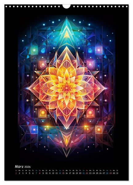 Produktbild: Fractale Mandalas (Wandkalender 2026 DIN A3 hoch), CALVENDO Monatskalender