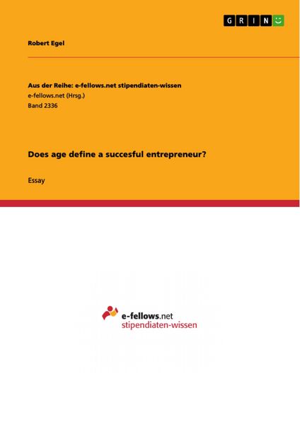 Produktbild: Does age define a succesful entrepreneur?