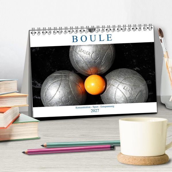 Produktbild: Boule. Konzentration - Sport - Entspannung (Tischkalender 2027 DIN A5 quer), CALVENDO Monatskalender