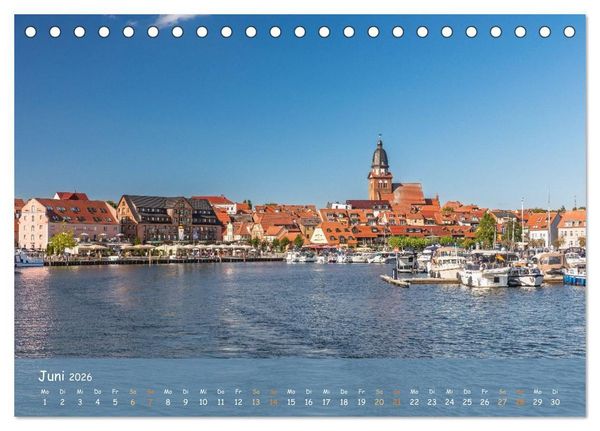 Produktbild: Zwischen See und Himmel - Waren (M&uuml;ritz) im Wandel der Jahreszeiten (Tischkalender 2026 DIN A5 quer), CALVENDO Monatskalender