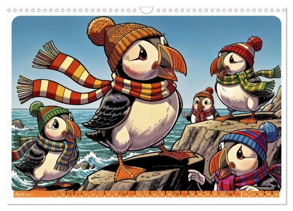 Produktbild: Papageientaucher - Comic (Wandkalender 2027 DIN A3 quer), CALVENDO Monatskalender