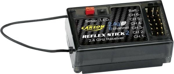 Carson Modellsport Reflex Stick 2 6-Kanal Empfänger 2,4GHz Stecksystem Graupner / JR