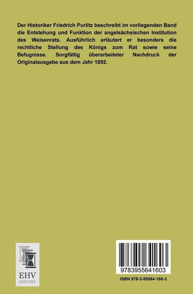 Produktbild: K&ouml;nig und Witenagemot bei den Angelsachsen