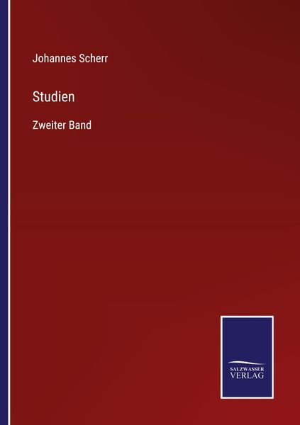 Studien, Taschenbuch von Johannes Scherr, Outlook, 9783375011642