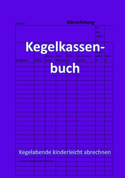 Produktbild: Kegelkassenbuch