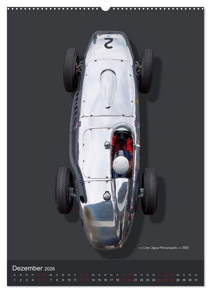 Produktbild: Legenden des Rennsports, Historic Grand Prix Cars 1925-1960 (hochwertiger Premium Wandkalender 2026 DIN A2 hoch), Kunstdruck in Hochglanz