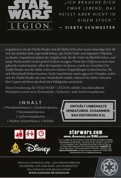 Produktbild: Star Wars: Legion - F&uuml;nfter Bruder & Siebte Schwester