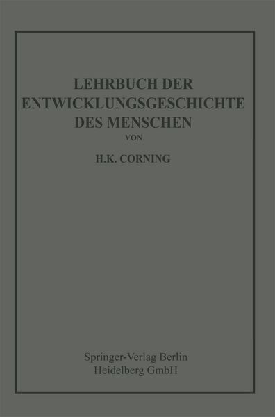 Produktbild: Lehrbuch der Entwicklungsgeschichte des Menschen