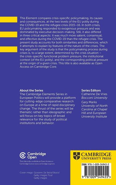 Produktbild: Crisis Policymaking in the EU