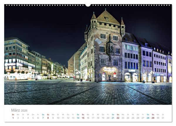 Produktbild: N&uuml;rnberg - Stadt der Br&uuml;cken und Geschichte (hochwertiger Premium Wandkalender 2026 DIN A2 quer), Kunstdruck in Hochglanz