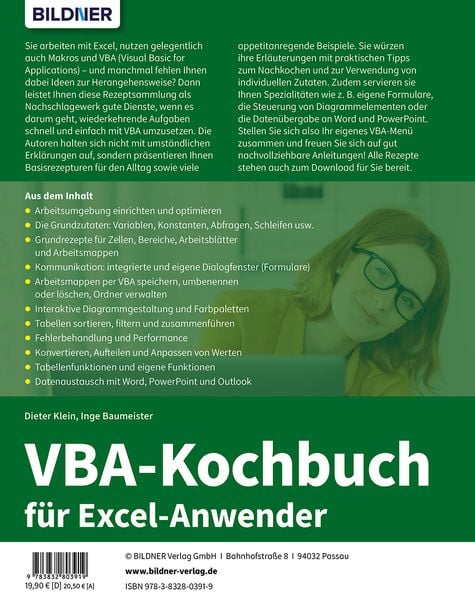 Produktbild: Das VBA-Kochbuch f&uuml;r Excel-Anwender