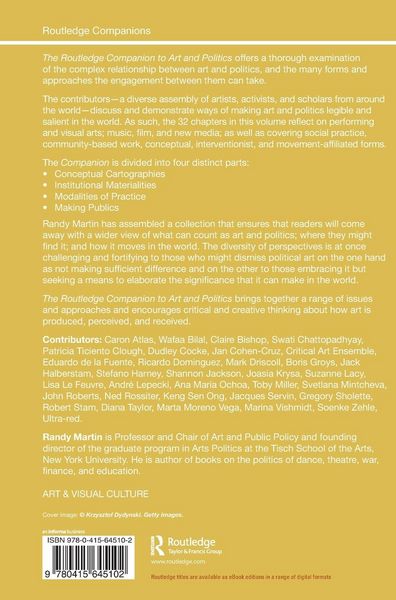 Produktbild: The Routledge Companion to Art and Politics