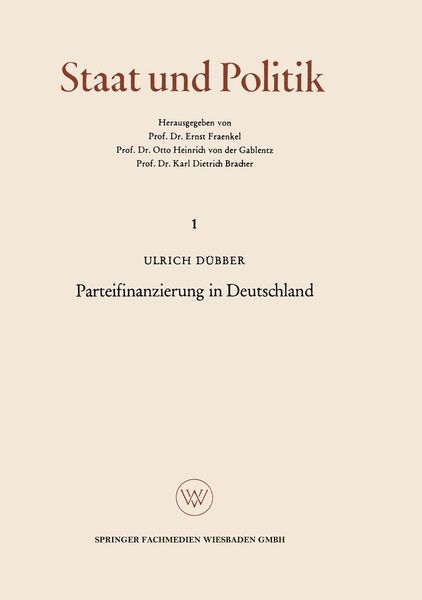 Produktbild: Parteifinanzierung in Deutschland