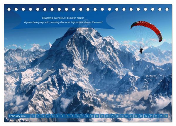 Produktbild: Crazy ideas for adventure enthusiasts (Desk Calendar 2026 DIN A5 landscape), CALVENDO 12 Month DeskCalendar