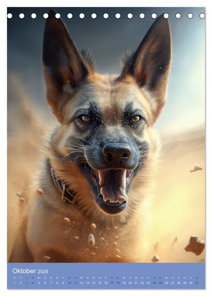 Produktbild: Hunde mit Temperament (Tischkalender 2026 DIN A5 hoch), CALVENDO Monatskalender