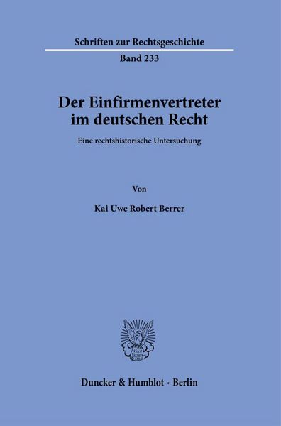 Produktbild: Der Einfirmenvertreter im deutschen Recht