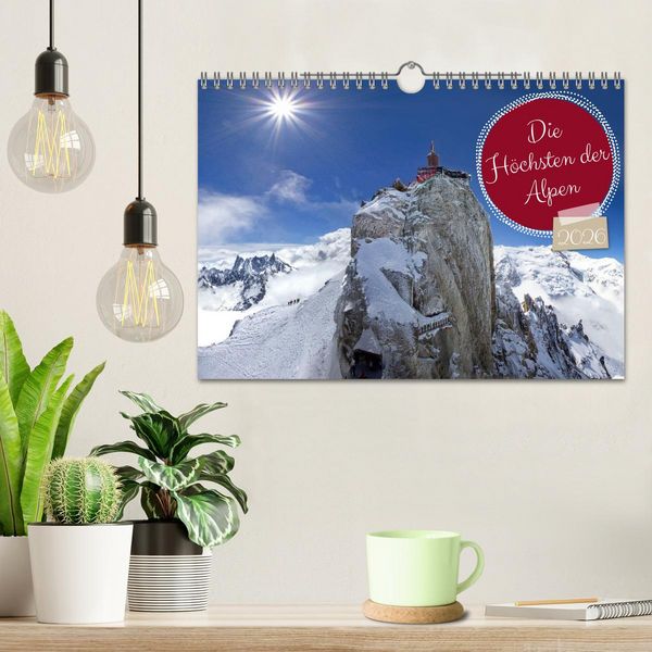 Produktbild: Die H&ouml;chsten der Alpen (Wandkalender 2026 DIN A4 quer), CALVENDO Monatskalender